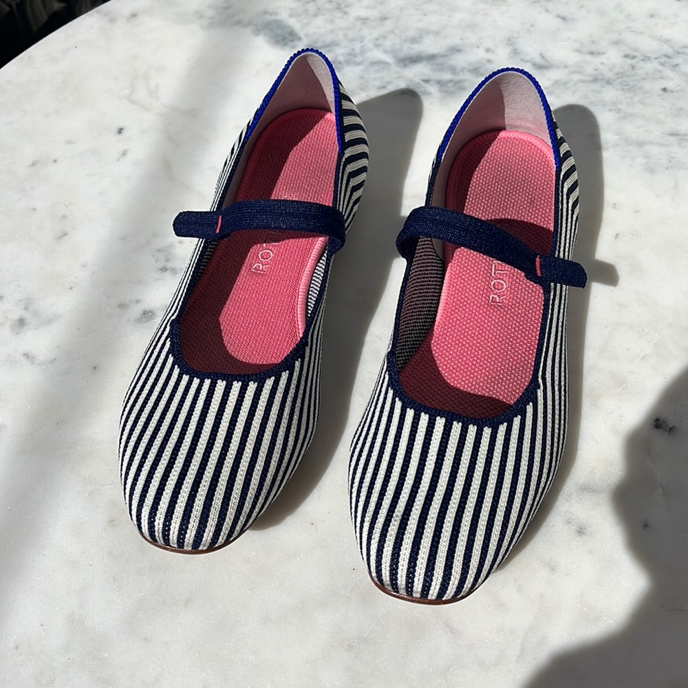 Rothy’s The Square Mary Jane in Sailor Pinstripe!⚓️